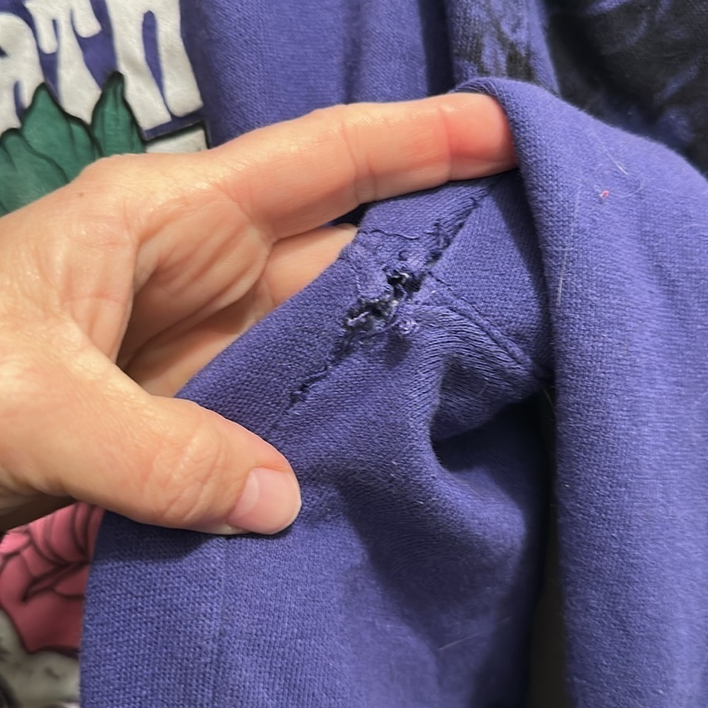 Purple Tie-Dye Hoodie Sweatshirt - Picture 4 of 5